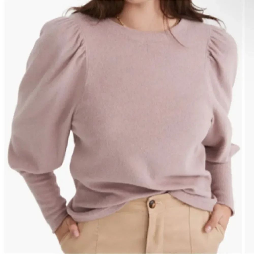 Madewell NWT Brushed Puff Sleeve Top in Pale Thistle Size XXS